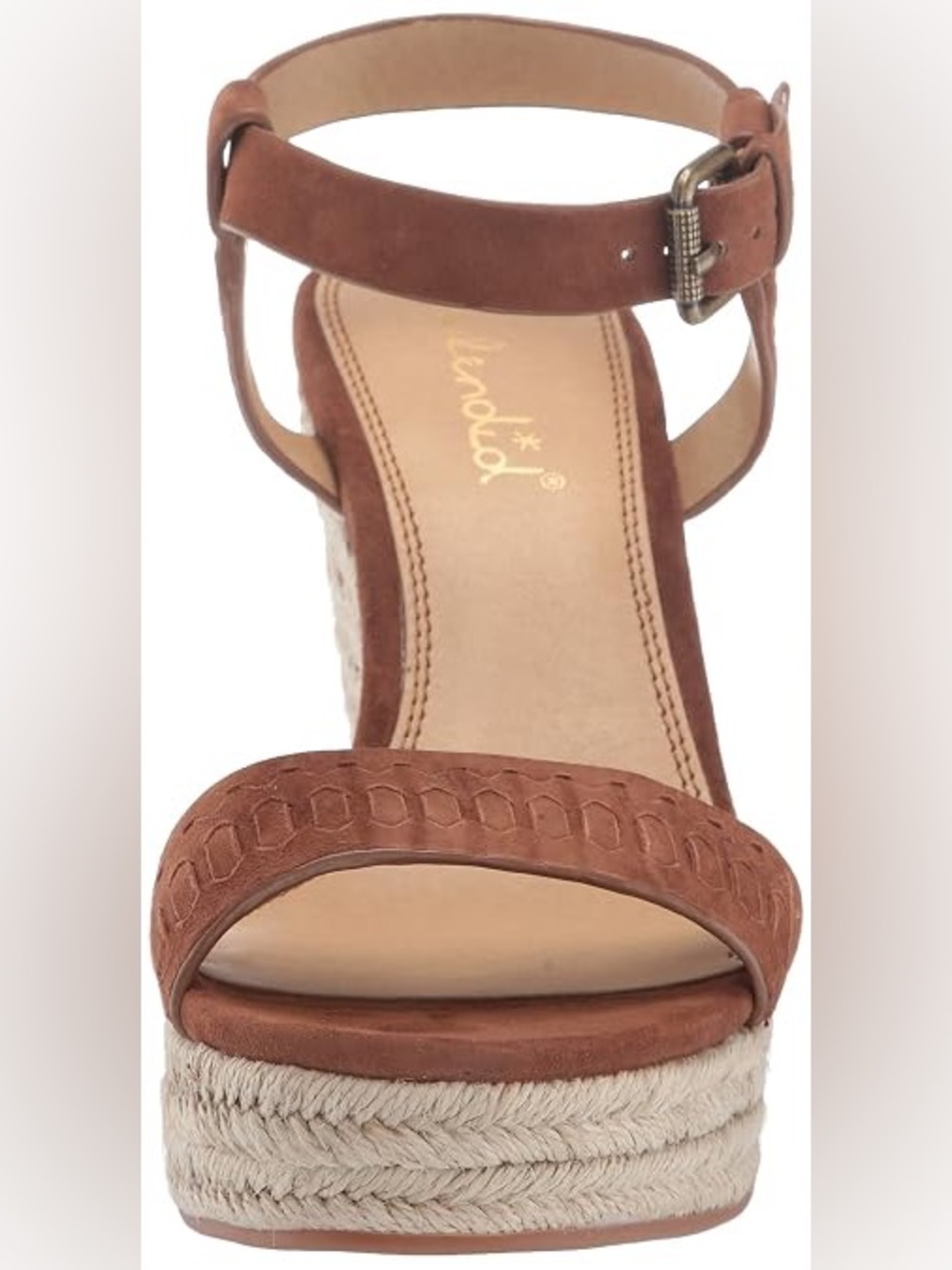 Splendid Brown Suede Ankle-Strap Wedge Sandals